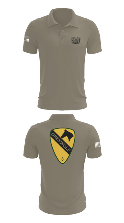 1st cav Div 3abct 85829502 Short Sleeve Performance Polo - 67