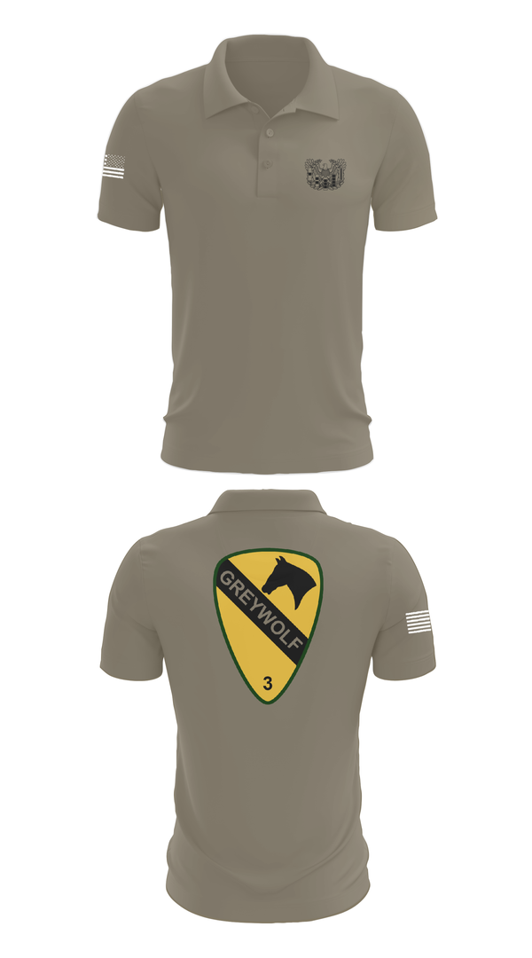 Short Sleeve Performance Polo, 1st cav Div 3abct, , Teamtime, Team time, sublimation, custom sports apparel, team uniforms, spirit wear, spiritwear, sports uniforms, custom shirts, team store, custom team store, fundraiser sports, apparel fundraiser