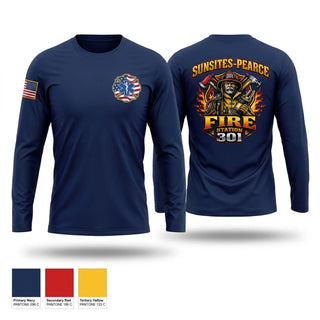 Long Sleeve Performance Shirt, Sunsites Pearce Fire District S301, Fire Department, Teamtime, Team time, sublimation, custom sports apparel, team uniforms, spirit wear, spiritwear, sports uniforms, custom shirts, team store, custom team store, fundraiser sports, apparel fundraiser