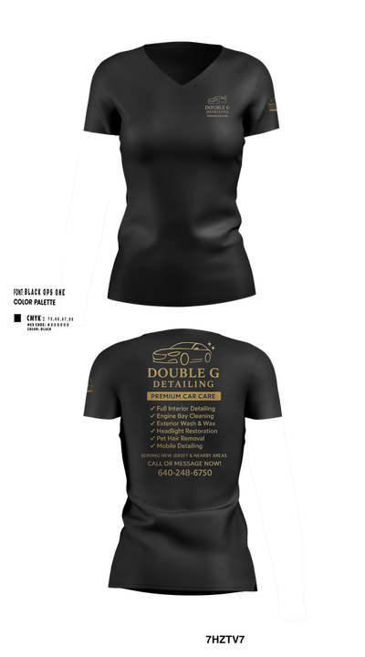 Double G detail 86618946 Women's Short Sleeve V-neck Shirt - 100
