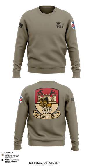 Crew Neck Sweatshirt, 358 EVCC, , Teamtime, Team time, sublimation, custom sports apparel, team uniforms, spirit wear, spiritwear, sports uniforms, custom shirts, team store, custom team store, fundraiser sports, apparel fundraiser