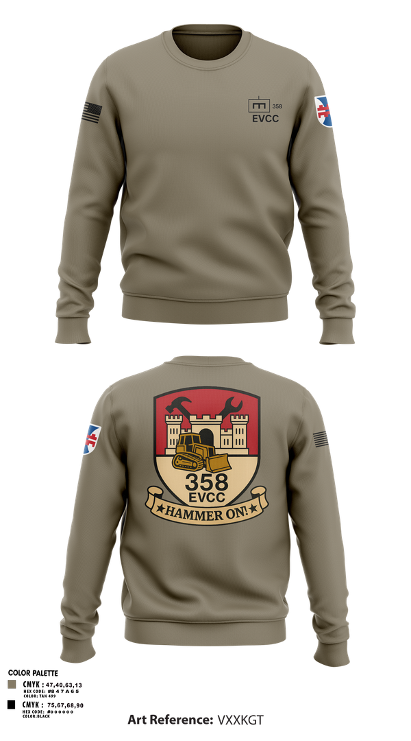 Crew Neck Sweatshirt, 358 EVCC, , Teamtime, Team time, sublimation, custom sports apparel, team uniforms, spirit wear, spiritwear, sports uniforms, custom shirts, team store, custom team store, fundraiser sports, apparel fundraiser