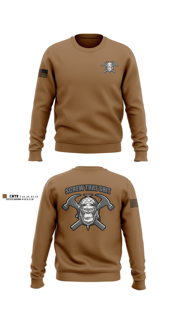 Crew Neck Sweatshirt, HEAVY HITTERS, Army, Teamtime, Team time, sublimation, custom sports apparel, team uniforms, spirit wear, spiritwear, sports uniforms, custom shirts, team store, custom team store, fundraiser sports, apparel fundraiser