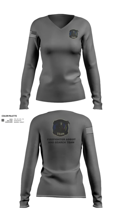 District 3 Fast 34907938 Women's Long Sleeve V-neck Shirt - 2