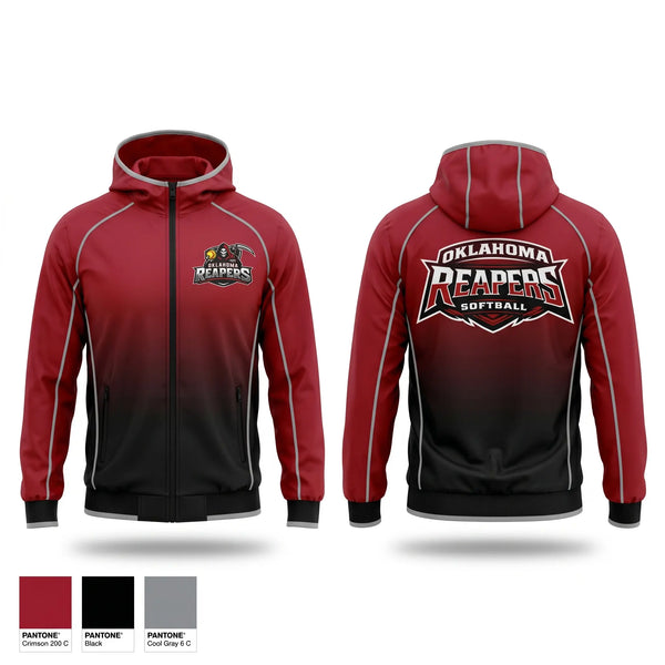 Windbreaker, Oklahoma Reapers, Softball, Teamtime, Team time, sublimation, custom sports apparel, team uniforms, spirit wear, spiritwear, sports uniforms, custom shirts, team store, custom team store, fundraiser sports, apparel fundraiser