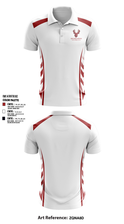Golden Deers FC 49695783 Short Sleeve Performance Polo - 6