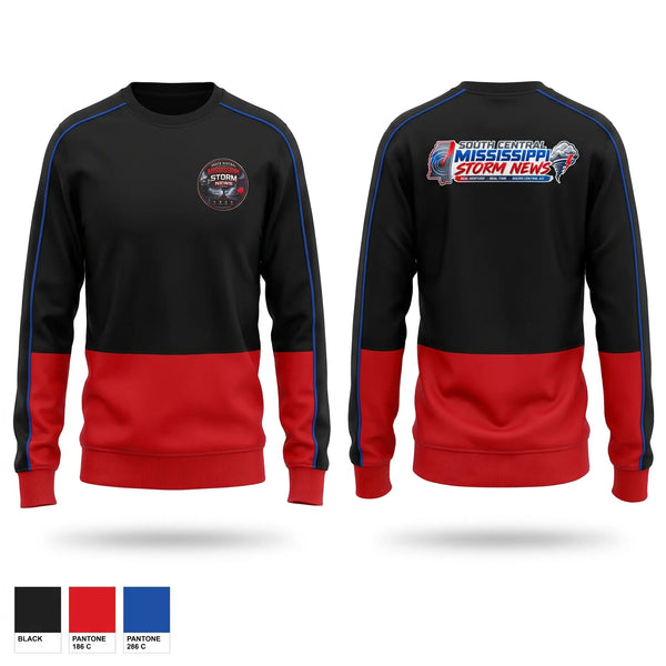 Crew Neck Sweatshirt, South central Mississippi storm chasers, , Teamtime, Team time, sublimation, custom sports apparel, team uniforms, spirit wear, spiritwear, sports uniforms, custom shirts, team store, custom team store, fundraiser sports, apparel fundraiser