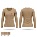 C 1-145 Women's Long Sleeve V-neck Shirt - 1
