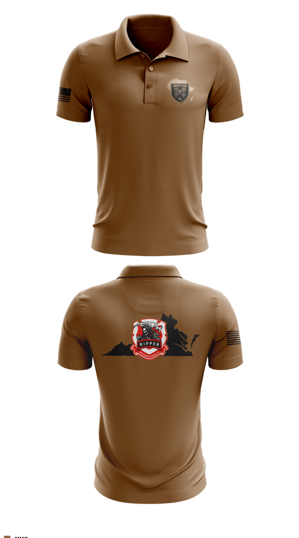 Short Sleeve Performance Polo, 180th ESC, Army, Teamtime, Team time, sublimation, custom sports apparel, team uniforms, spirit wear, spiritwear, sports uniforms, custom shirts, team store, custom team store, fundraiser sports, apparel fundraiser