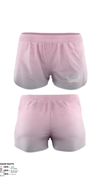Womens Shorts, ACE Angel CHEER Elite, Cheer, Teamtime, Team time, sublimation, custom sports apparel, team uniforms, spirit wear, spiritwear, sports uniforms, custom shirts, team store, custom team store, fundraiser sports, apparel fundraiser