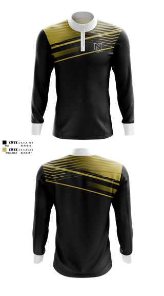 Quarter Zip Jacket, Northeastern Junior College Golf Team, Golf, Teamtime, Team time, sublimation, custom sports apparel, team uniforms, spirit wear, spiritwear, sports uniforms, custom shirts, team store, custom team store, fundraiser sports, apparel fundraiser