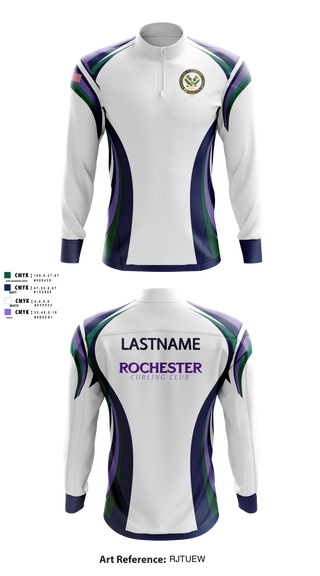 Quarter Zip Jacket, Rochester Curling Club, Spirit Store, Teamtime, Team time, sublimation, custom sports apparel, team uniforms, spirit wear, spiritwear, sports uniforms, custom shirts, team store, custom team store, fundraiser sports, apparel fundraiser