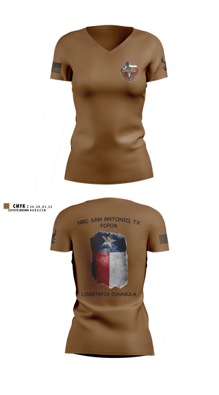 Womens Short Sleeve Vneck Shirt, NRC San Antonio, TX, Navy, Teamtime, Team time, sublimation, custom sports apparel, team uniforms, spirit wear, spiritwear, sports uniforms, custom shirts, team store, custom team store, fundraiser sports, apparel fundraiser