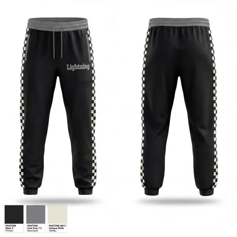 Sweatpants, Lightning, Men's Basketball, Teamtime, Team time, sublimation, custom sports apparel, team uniforms, spirit wear, spiritwear, sports uniforms, custom shirts, team store, custom team store, fundraiser sports, apparel fundraiser