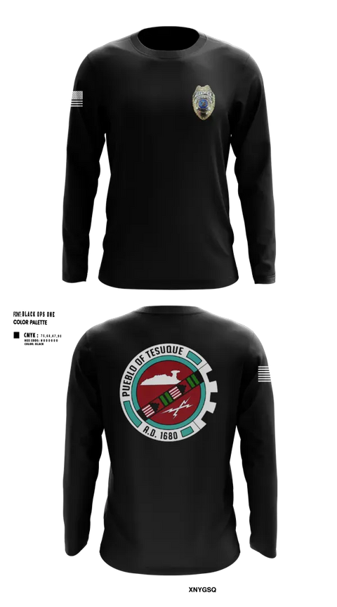 Long Sleeve Performance Shirt, Tesuque Police, Police, Teamtime, Team time, sublimation, custom sports apparel, team uniforms, spirit wear, spiritwear, sports uniforms, custom shirts, team store, custom team store, fundraiser sports, apparel fundraiser