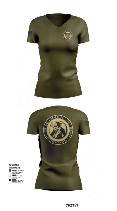Baker County Detective Division 29625423 Women's Short Sleeve V-neck Shirt - 101