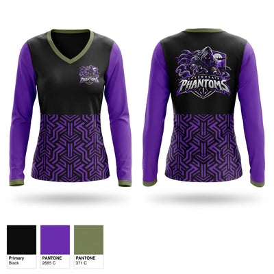 Lakenheath Phantoms Women's Long Sleeve V-neck Shirt - 1