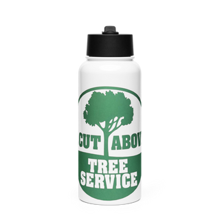 Acut above tree service 53536573 Stainless Steel Water Bottle with a Straw Lid