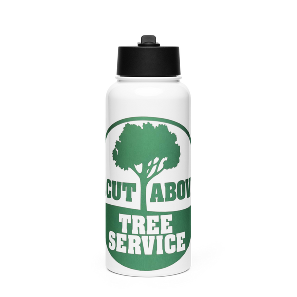 Acut above tree service 53536573 Stainless Steel Water Bottle with a Straw Lid