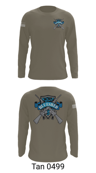 Long Sleeve Performance Shirt, Blueshed Gun Shop, , Teamtime, Team time, sublimation, custom sports apparel, team uniforms, spirit wear, spiritwear, sports uniforms, custom shirts, team store, custom team store, fundraiser sports, apparel fundraiser