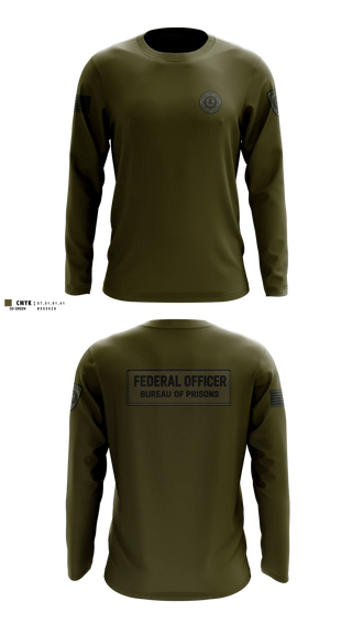 Long Sleeve Performance Shirt, Federal bureau of prions, Police, Teamtime, Team time, sublimation, custom sports apparel, team uniforms, spirit wear, spiritwear, sports uniforms, custom shirts, team store, custom team store, fundraiser sports, apparel fundraiser