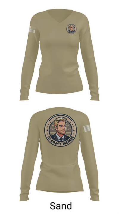 U.S Army memes 48956065 Women's Long Sleeve V-neck Shirt - 97