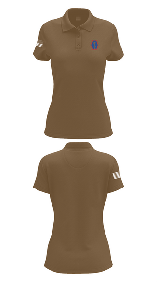Womens Short Sleeve Performance Polo, 100th BN 442nd IN, , Teamtime, Team time, sublimation, custom sports apparel, team uniforms, spirit wear, spiritwear, sports uniforms, custom shirts, team store, custom team store, fundraiser sports, apparel fundraiser