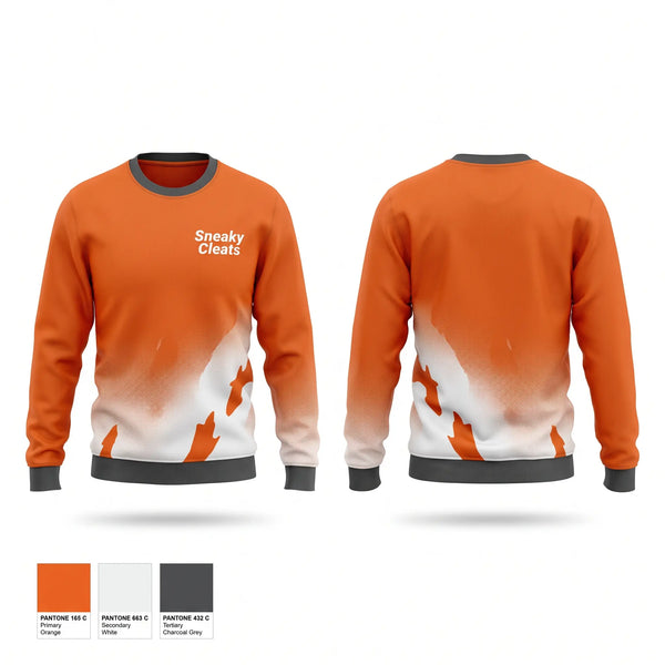 Crew Neck Sweatshirt, Sneaky Cleats, Softball, Teamtime, Team time, sublimation, custom sports apparel, team uniforms, spirit wear, spiritwear, sports uniforms, custom shirts, team store, custom team store, fundraiser sports, apparel fundraiser