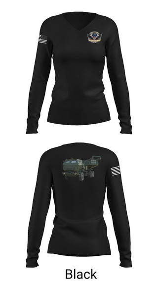 Womens Long Sleeve Vneck Shirt, 182nd Field Artillery, Army, Teamtime, Team time, sublimation, custom sports apparel, team uniforms, spirit wear, spiritwear, sports uniforms, custom shirts, team store, custom team store, fundraiser sports, apparel fundraiser