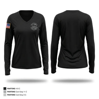Womens Long Sleeve Vneck Shirt, Major Crime Unit, Police, Teamtime, Team time, sublimation, custom sports apparel, team uniforms, spirit wear, spiritwear, sports uniforms, custom shirts, team store, custom team store, fundraiser sports, apparel fundraiser