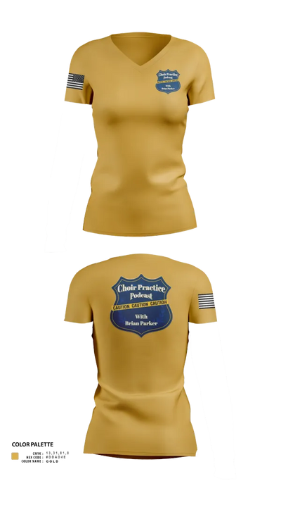 Choir Practice Podcast 63786957 Women's Short Sleeve V-neck Shirt - 22
