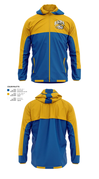 Windbreaker, Brogden Rams, Baseball, Teamtime, Team time, sublimation, custom sports apparel, team uniforms, spirit wear, spiritwear, sports uniforms, custom shirts, team store, custom team store, fundraiser sports, apparel fundraiser