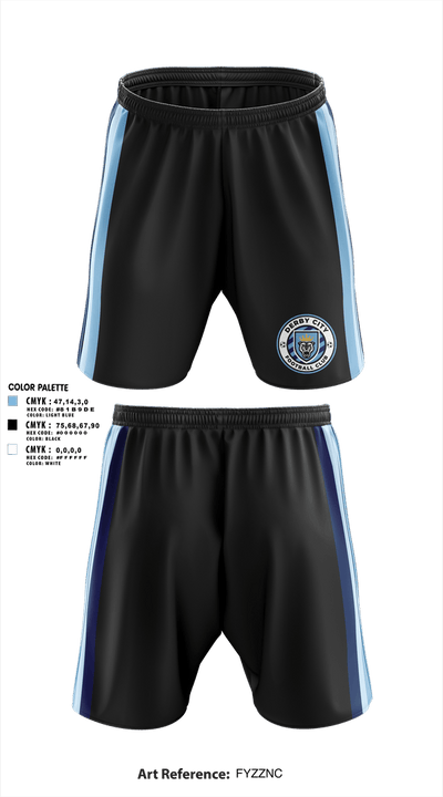 Derby City FC 12420968 Mens Soccer Shorts - 21