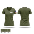 100 51171307 Women's Short Sleeve V-neck Shirt - 1