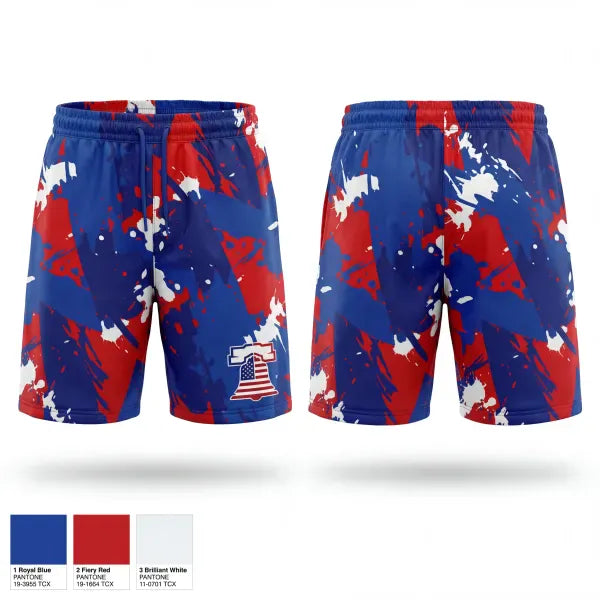 Athletic Shorts With Pockets, Liberty Bell Baseball, Baseball, Teamtime, Team time, sublimation, custom sports apparel, team uniforms, spirit wear, spiritwear, sports uniforms, custom shirts, team store, custom team store, fundraiser sports, apparel fundraiser