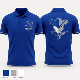 Short Sleeve Performance Polo, Lewis County High School, Men's Soccer, Teamtime, Team time, sublimation, custom sports apparel, team uniforms, spirit wear, spiritwear, sports uniforms, custom shirts, team store, custom team store, fundraiser sports, apparel fundraiser