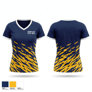Womens Short Sleeve Vneck Shirt, CEDAR CLIFF COLTS JROTC, Spirit Store, Teamtime, Team time, sublimation, custom sports apparel, team uniforms, spirit wear, spiritwear, sports uniforms, custom shirts, team store, custom team store, fundraiser sports, apparel fundraiser