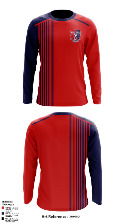Pleasant Hill Martinez Soccer Association 68126341 Long Sleeve Performance Shirt 1
