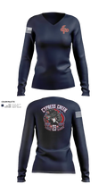 Cy Creek Fire 23 13210020 Women's Long Sleeve V-neck Shirt - 2