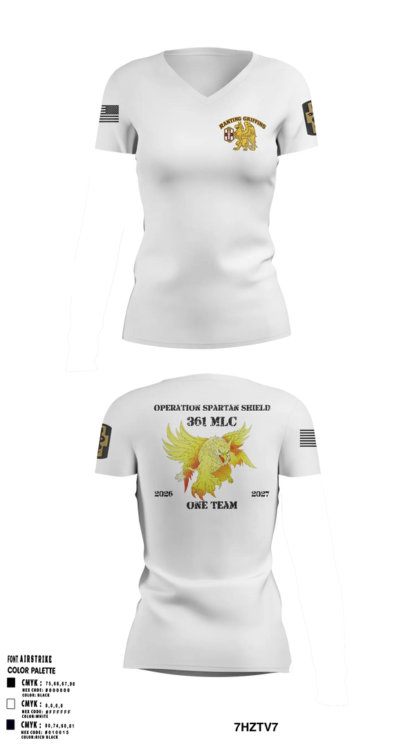 Womens Short Sleeve Vneck Shirt, 361 MLC, Army, Teamtime, Team time, sublimation, custom sports apparel, team uniforms, spirit wear, spiritwear, sports uniforms, custom shirts, team store, custom team store, fundraiser sports, apparel fundraiser