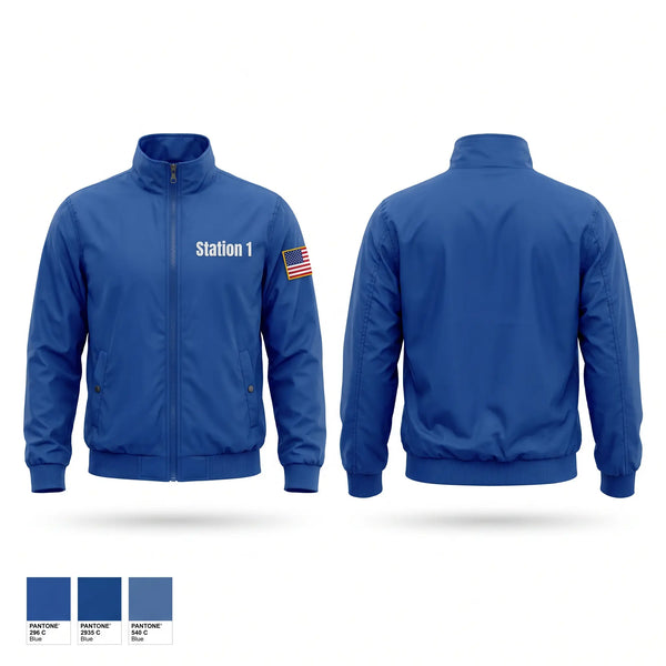 Windbreaker, Station 1, Fire Department, Teamtime, Team time, sublimation, custom sports apparel, team uniforms, spirit wear, spiritwear, sports uniforms, custom shirts, team store, custom team store, fundraiser sports, apparel fundraiser