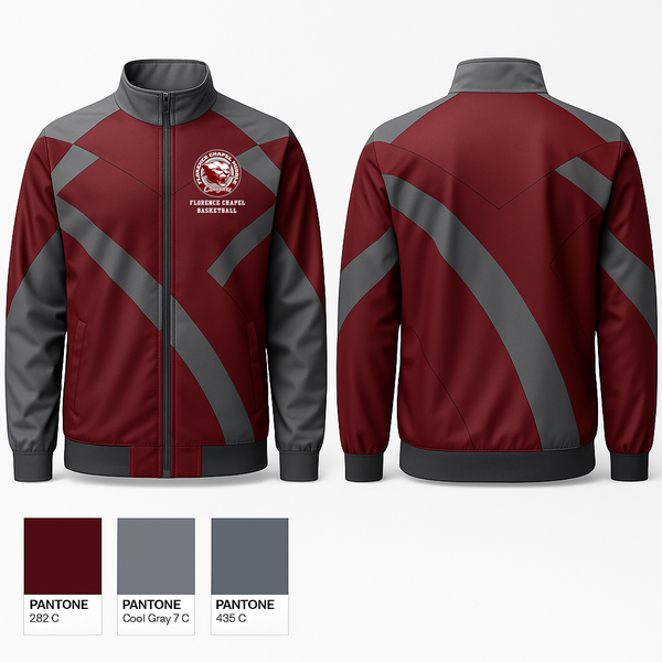 Windbreaker, Florence Chapel Middle School Basketball, Men's Basketball, Teamtime, Team time, sublimation, custom sports apparel, team uniforms, spirit wear, spiritwear, sports uniforms, custom shirts, team store, custom team store, fundraiser sports, apparel fundraiser