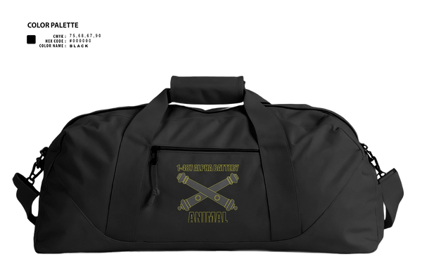 Duffle Bag, 1-487 Alpha Battery Field Artillery, National Guard, Teamtime, Team time, sublimation, custom sports apparel, team uniforms, spirit wear, spiritwear, sports uniforms, custom shirts, team store, custom team store, fundraiser sports, apparel fundraiser