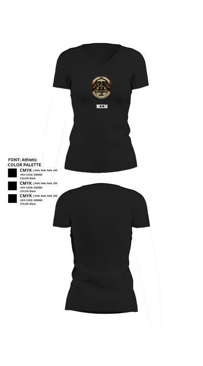 NCCM 21796707 Women's Short Sleeve V-neck Shirt - 24