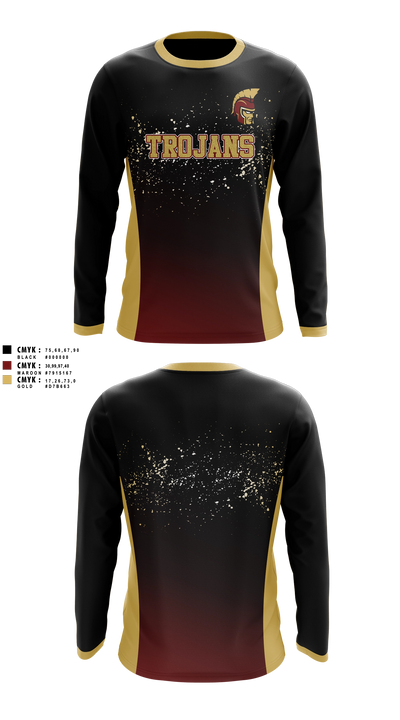 Minnesota State Academy for the Deaf Trojans Long Sleeve Performance Shirt - 3