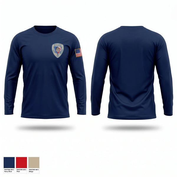 Long Sleeve Performance Shirt, Nyssa Police Department, Police, Teamtime, Team time, sublimation, custom sports apparel, team uniforms, spirit wear, spiritwear, sports uniforms, custom shirts, team store, custom team store, fundraiser sports, apparel fundraiser