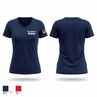 Womens Short Sleeve Vneck Shirt, Palm Springs Police, Police, Teamtime, Team time, sublimation, custom sports apparel, team uniforms, spirit wear, spiritwear, sports uniforms, custom shirts, team store, custom team store, fundraiser sports, apparel fundraiser