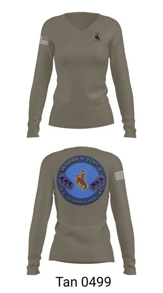 Womens Long Sleeve Vneck Shirt, FE Warren Top-III, , Teamtime, Team time, sublimation, custom sports apparel, team uniforms, spirit wear, spiritwear, sports uniforms, custom shirts, team store, custom team store, fundraiser sports, apparel fundraiser