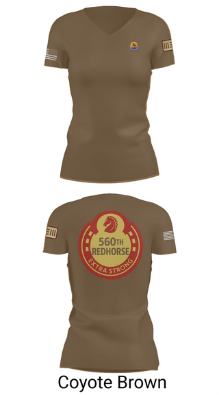 Womens Short Sleeve Vneck Shirt, 560th Redhorse Unit, , Teamtime, Team time, sublimation, custom sports apparel, team uniforms, spirit wear, spiritwear, sports uniforms, custom shirts, team store, custom team store, fundraiser sports, apparel fundraiser