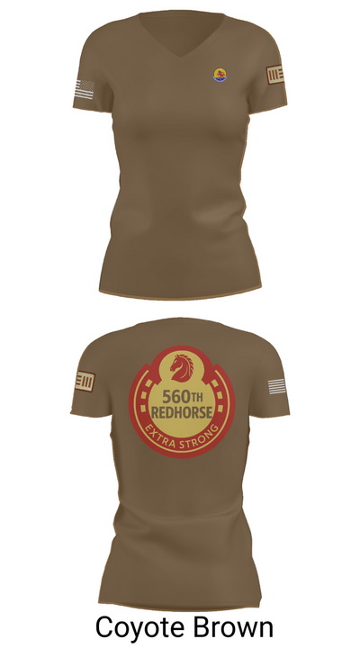 560th Redhorse Unit 43549441 Women's Short Sleeve V-neck Shirt - 8